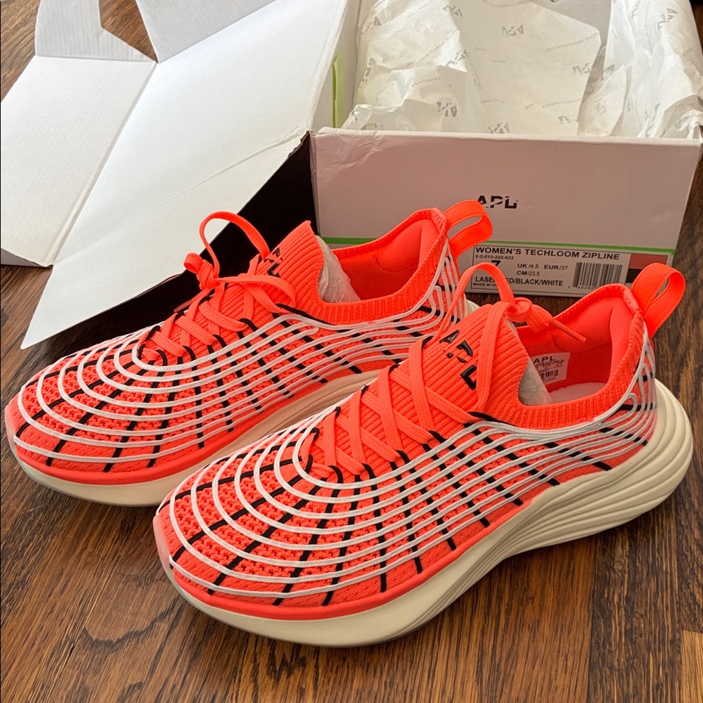 *NEW* APL Women's Techloom Zipline Laser Red Black White Size 7 MSRP $350 - Picture 3 of 8